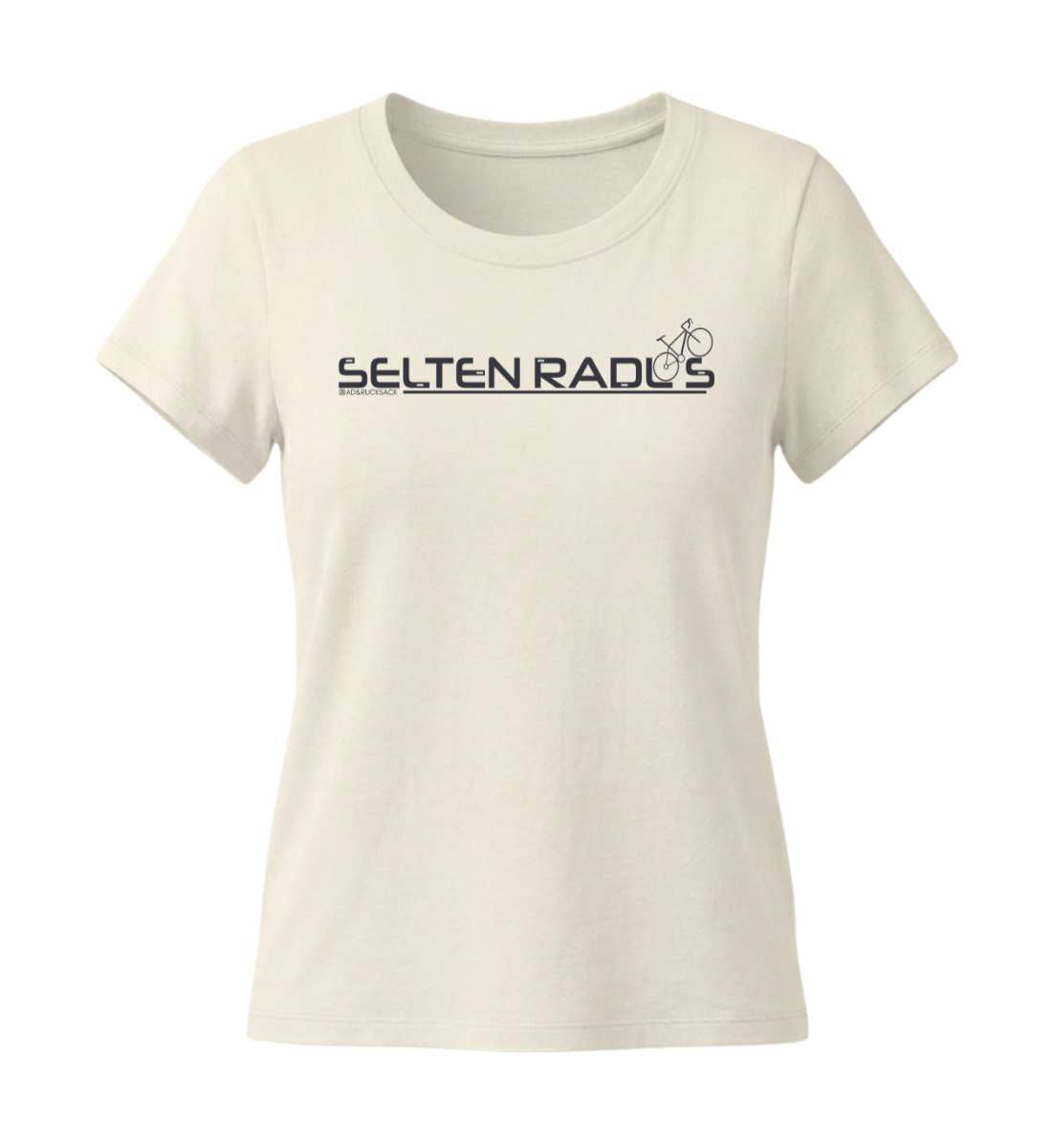Selten-radlos | Damen Premium Organic T-Shirt (Fitted) in Natural Raw von Rad&Rucksack