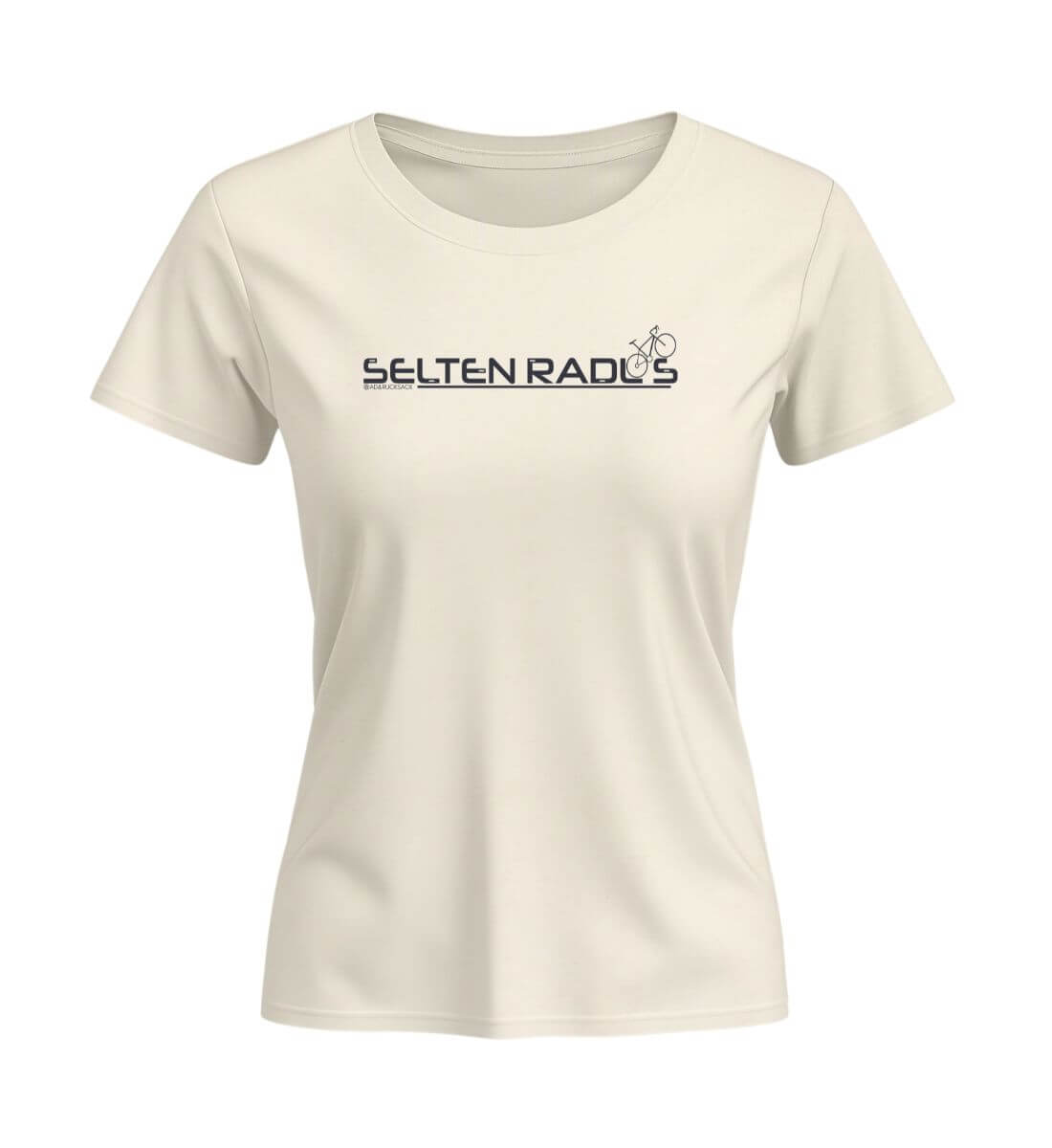 Selten-radlos | Damen Premium Organic T-Shirt (Fitted) in Natural Raw von Rad&Rucksack