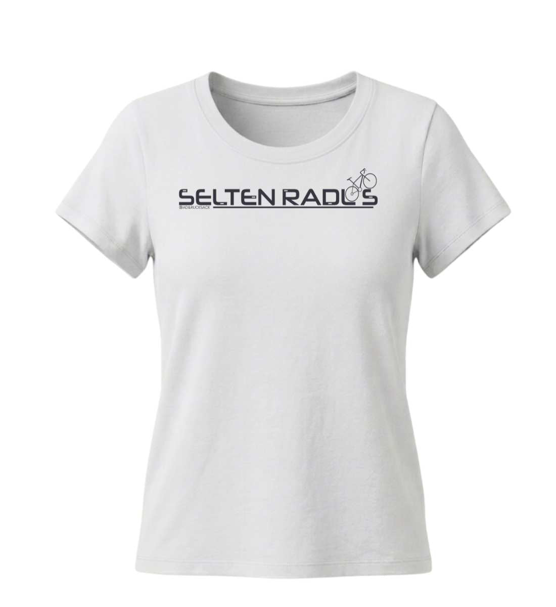 Selten-radlos | Damen Premium Organic T-Shirt (Fitted) in White von Rad&Rucksack