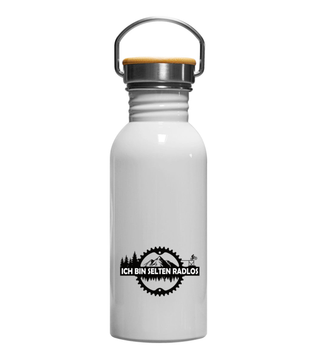 Selten radlos | Edelstahl Trinkflasche in Weiß von Rad&Rucksack