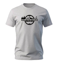 Radlos T-Shirt Herren „Selten Radlos“ in Grau-Melange (Heather Grey) – Produktbild (100% Bio-Baumwolle) von Rad&Rucksack