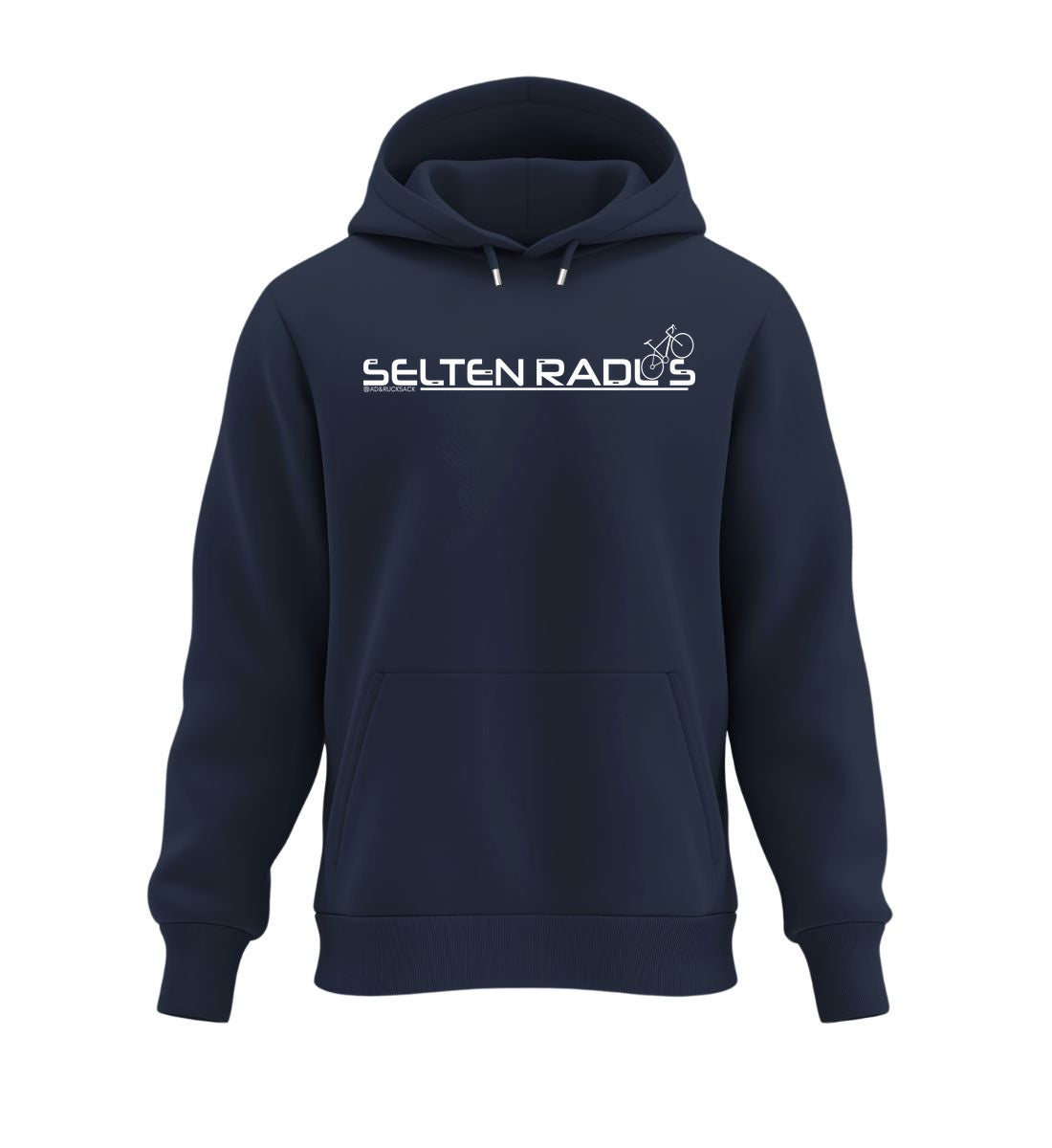 Selten-Radlos | Unisex Organic Hoodie in French Navy von Rad&Rucksack