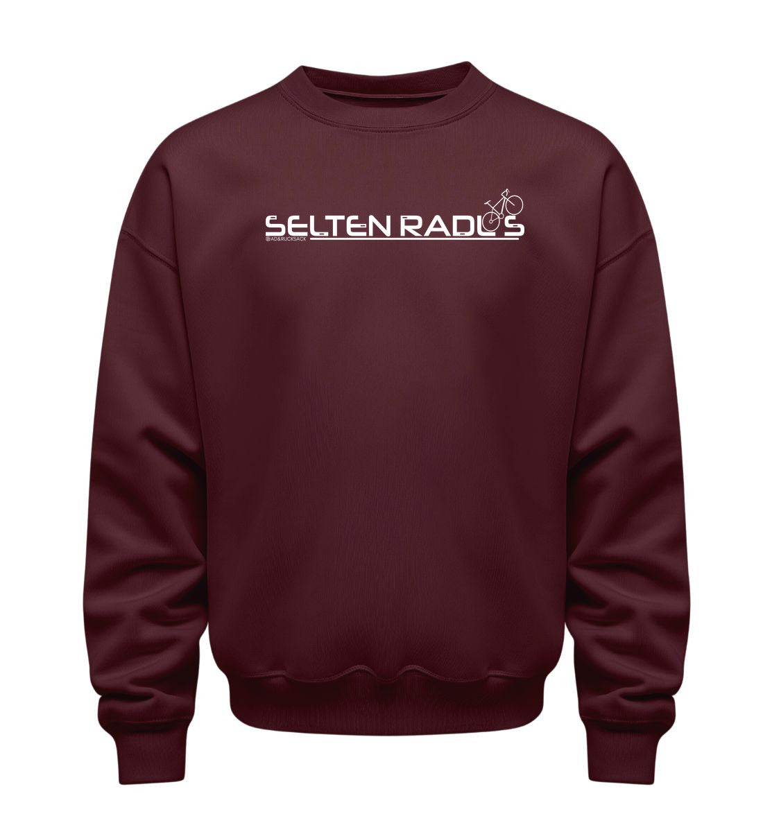 Selten-Radlos | Unisex Organic Pullover in Burgundy von Rad&Rucksack