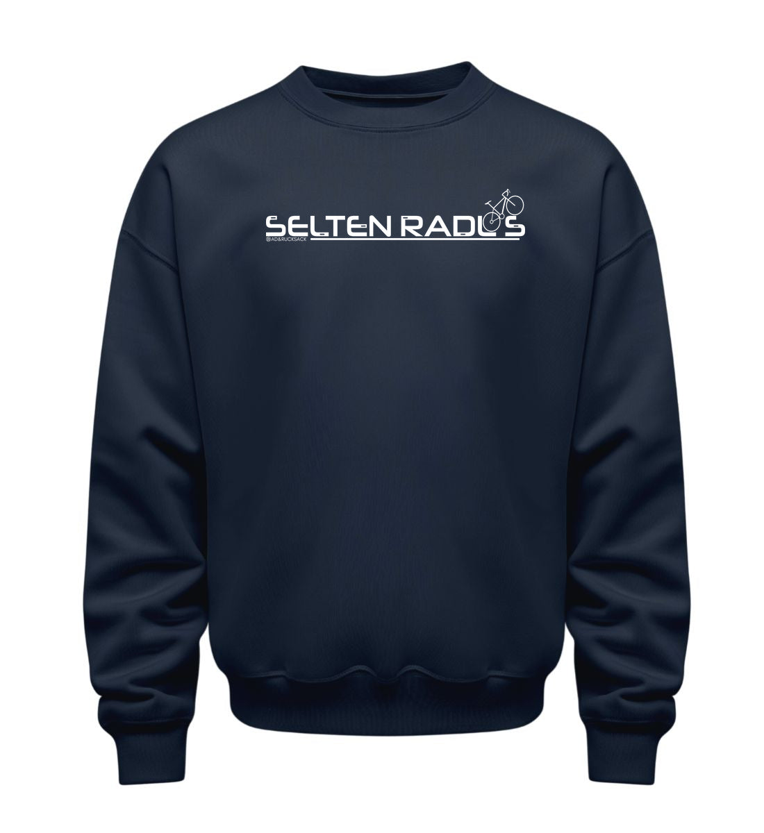 Selten-Radlos | Unisex Organic Pullover in French Navy von Rad&Rucksack