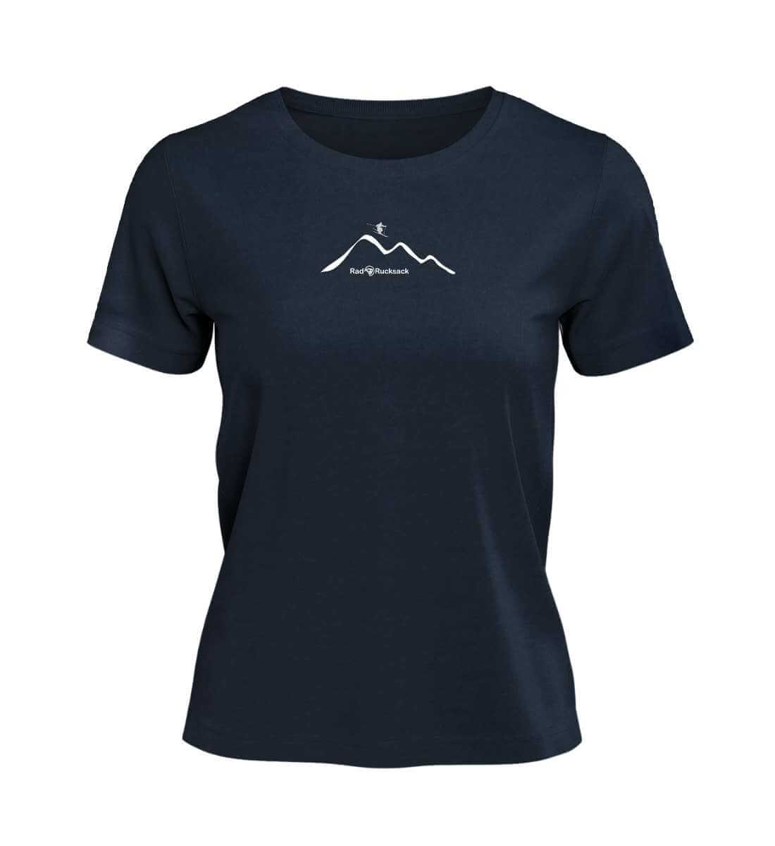 Ski Mountain | Damen Premium Organic T-Shirt in French Navy von Rad&Rucksack