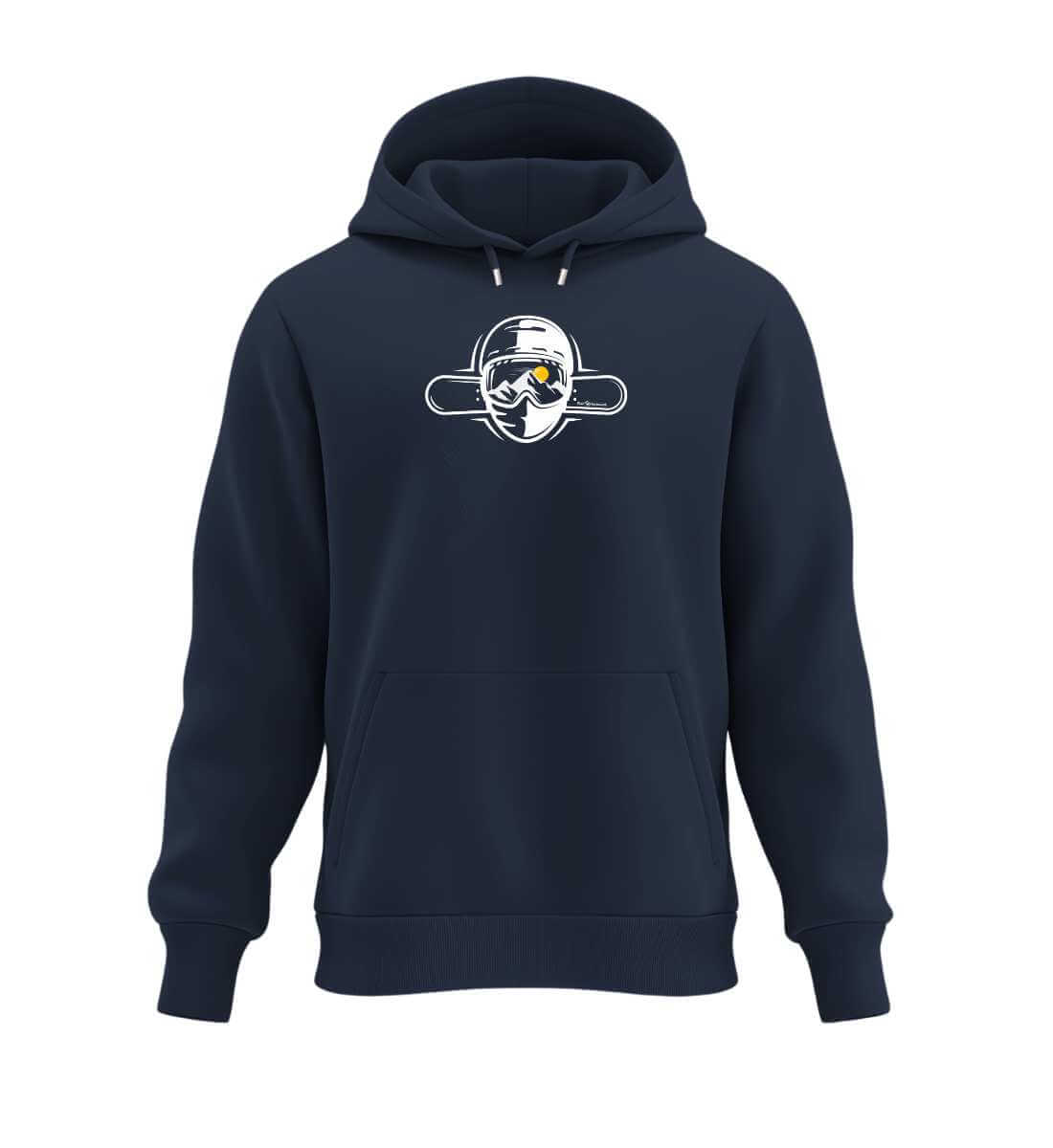 Snowboard | Unisex Organic Hoodie in French Navy von Rad&Rucksack