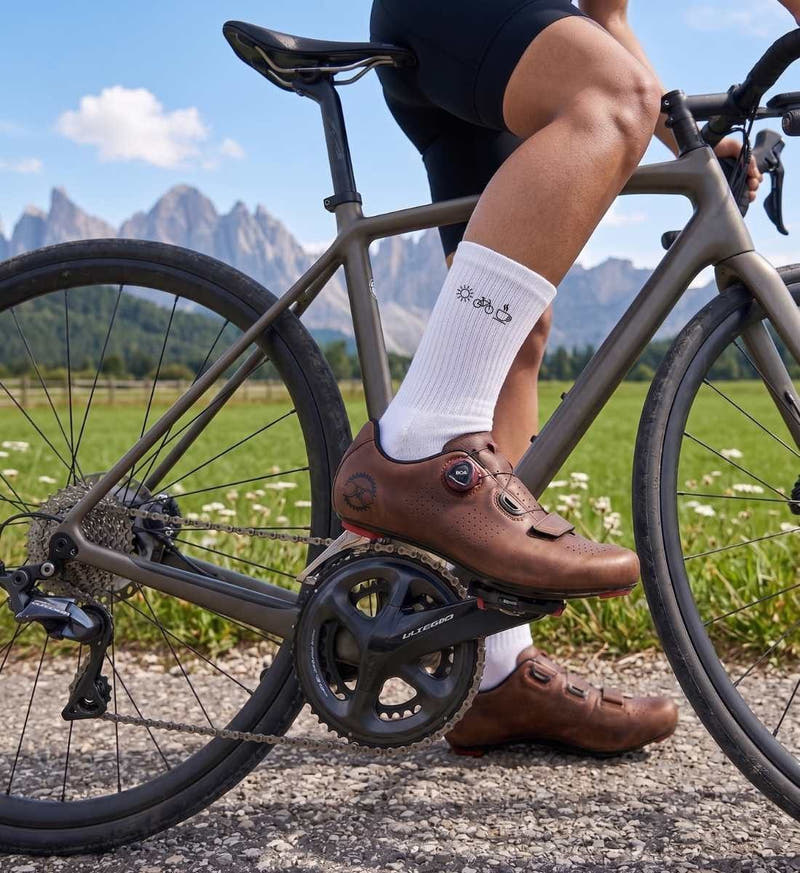 Sonne Bike Kaffee | Sport Socken von Rad&Rucksack - weitere Modelansicht 2