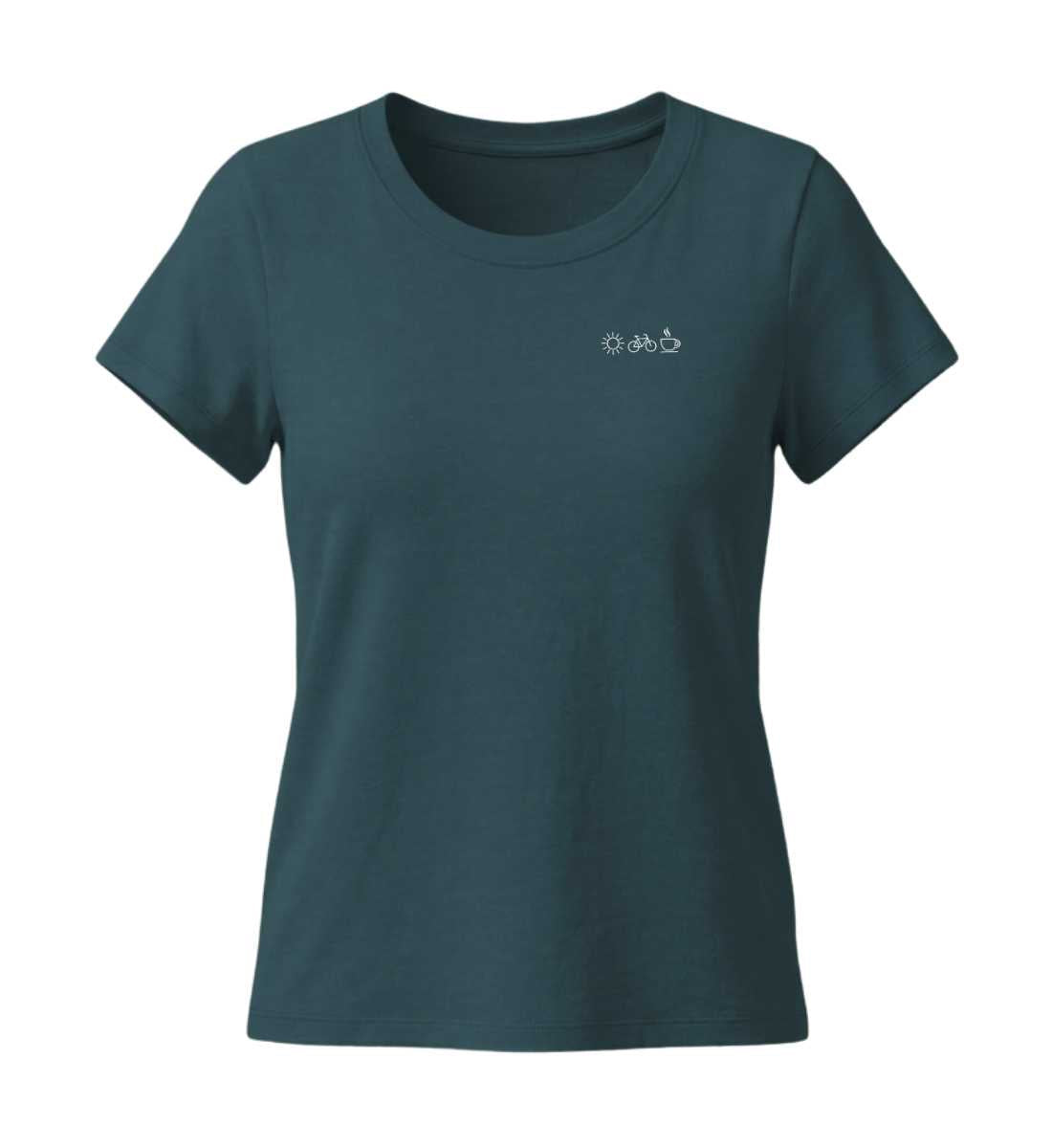 Sonne Bike Kaffee Stick | Damen Premium Organic T-Shirt (Fitted) in Stargazer von Rad&Rucksack