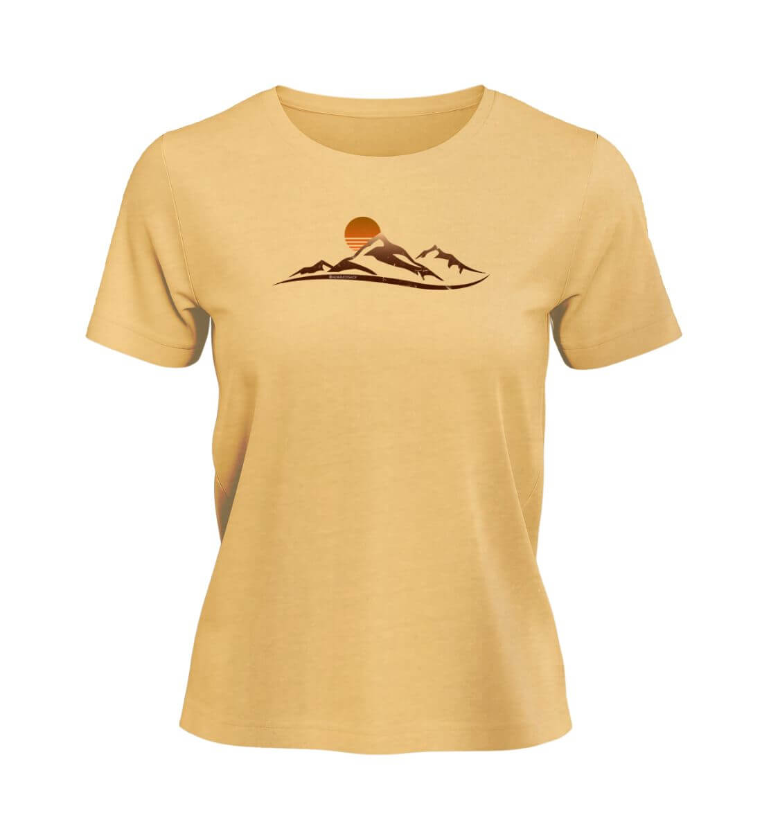 Sonnenuntergang Berg | Damen Premium Organic T-Shirt in Nispero von Rad&Rucksack