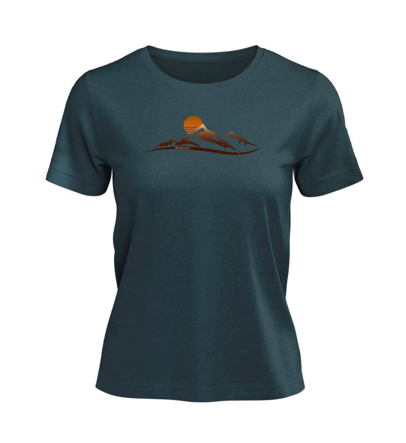 Sonnenuntergang Berg | Damen Premium Organic T-Shirt in Stargazer von Rad&Rucksack