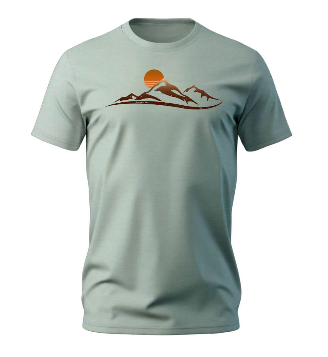 Sonnenuntergang Berg | Herren Premium Organic T-Shirt in Aloe von Rad&Rucksack