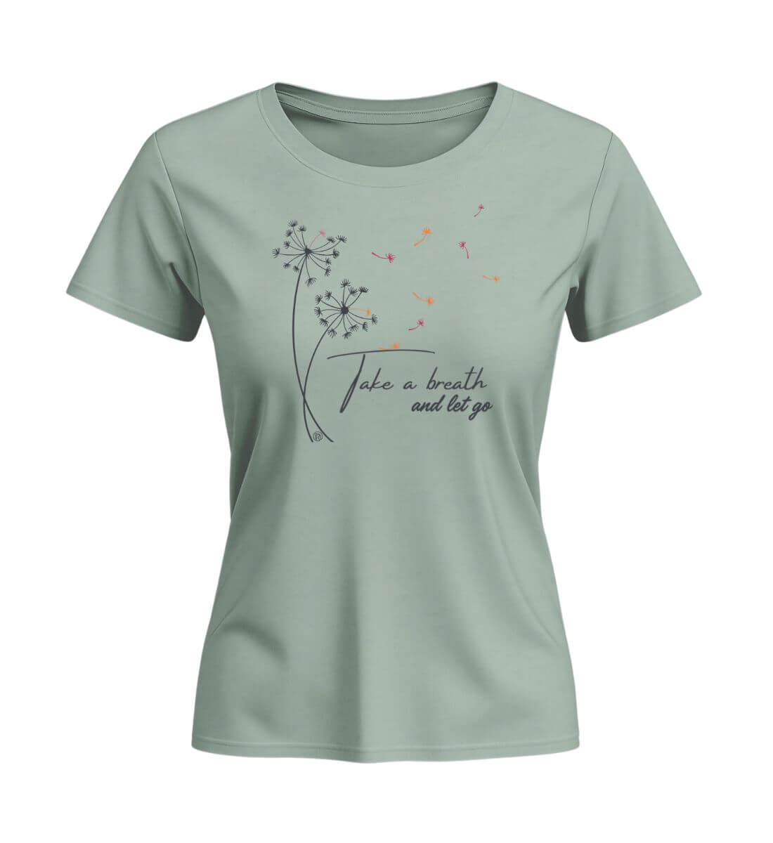 Take a breath | Damen Premium Organic T-Shirt (Fitted) in Aloe von Rad&Rucksack