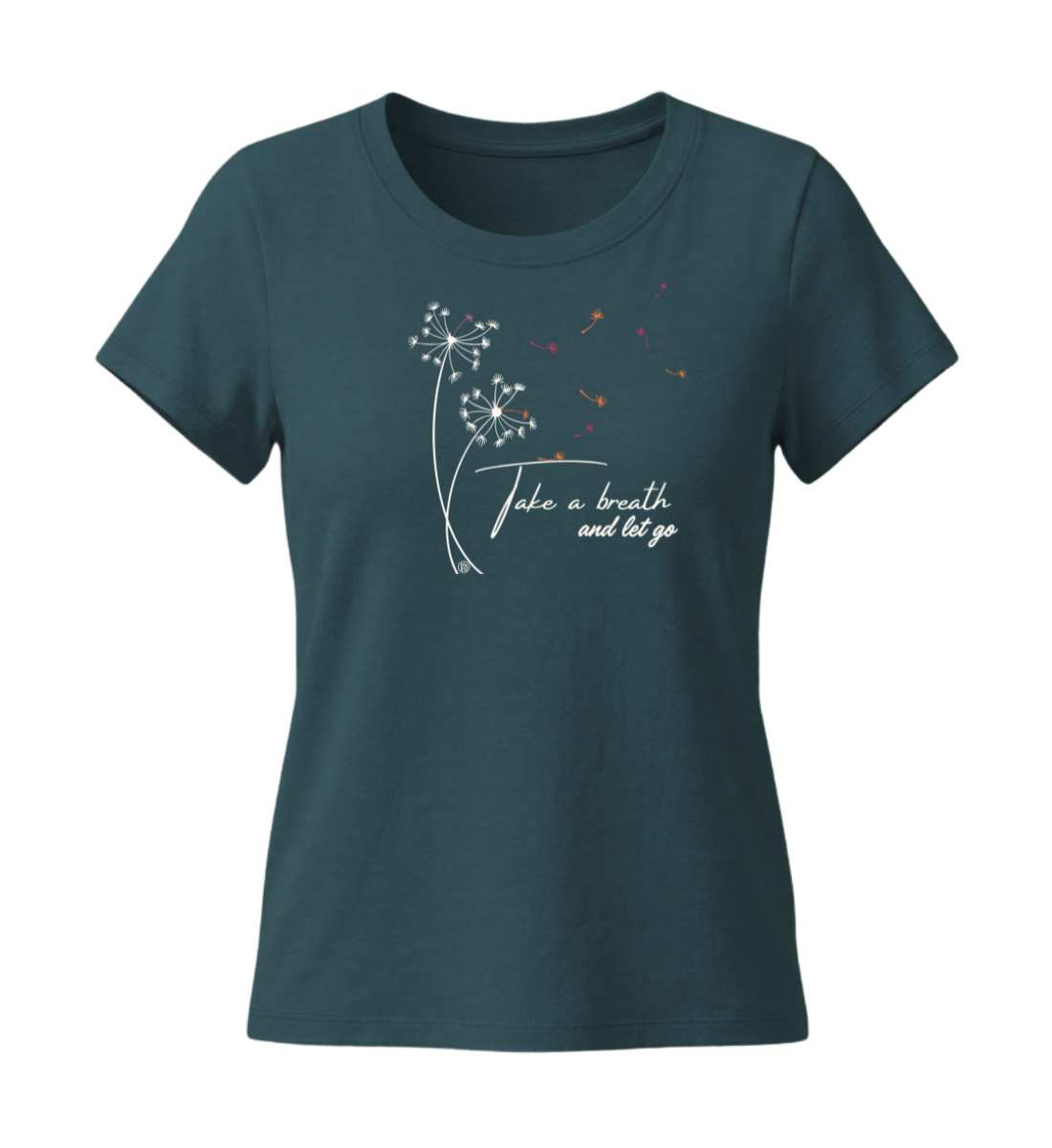 Take a breath | Damen Premium Organic T-Shirt (Fitted) in Stargazer von Rad&Rucksack