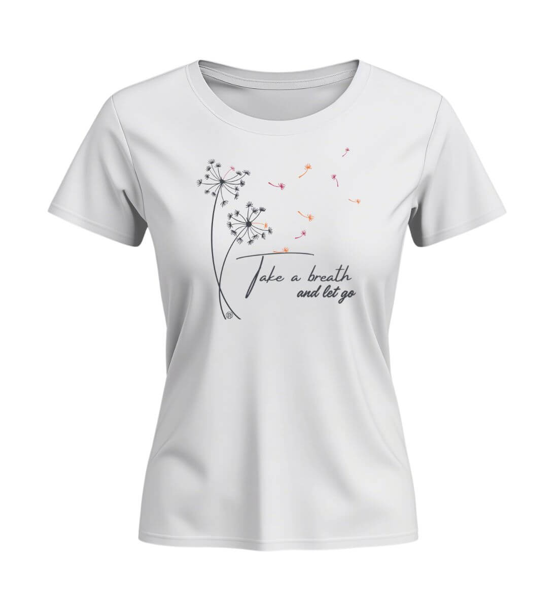 Take a breath | Damen Premium Organic T-Shirt (Fitted) in White von Rad&Rucksack
