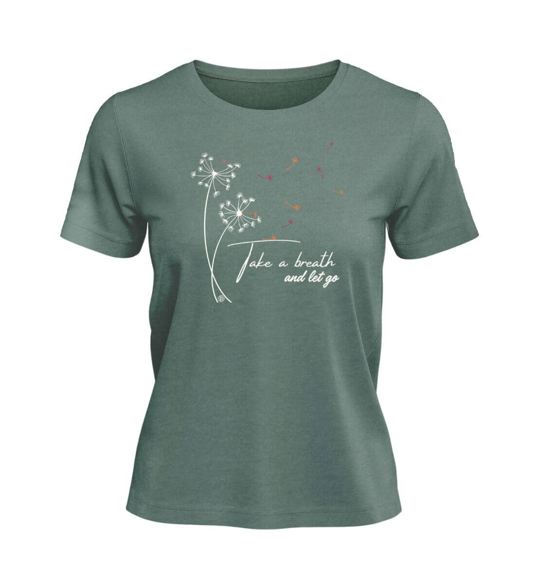 Take a breath | Damen Premium Organic T-Shirt in Green Bay von Rad&Rucksack