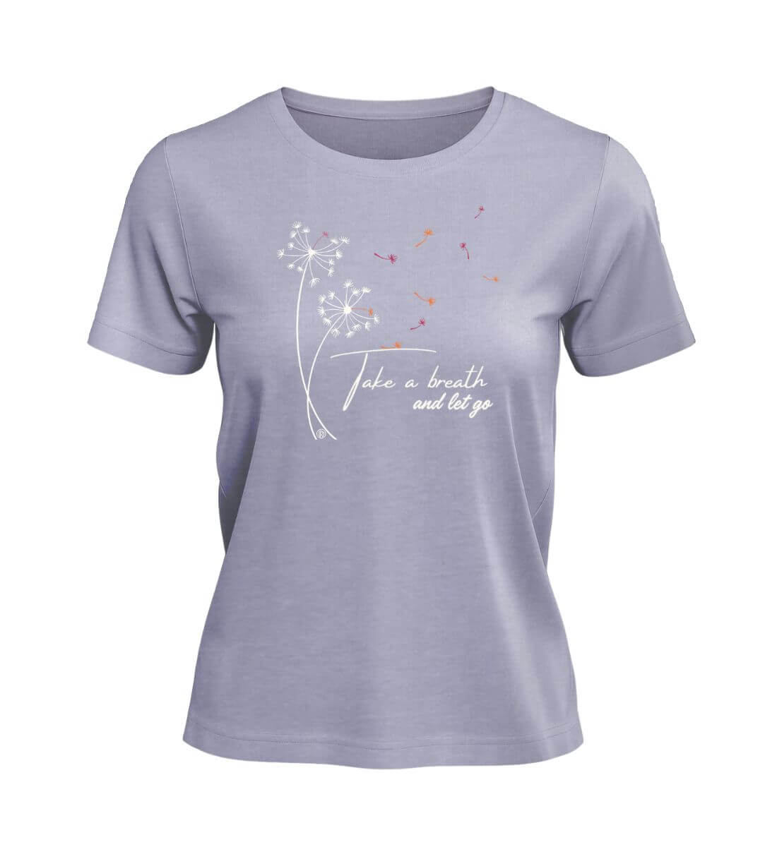 Take a breath | Damen Premium Organic T-Shirt in Lavender von Rad&Rucksack