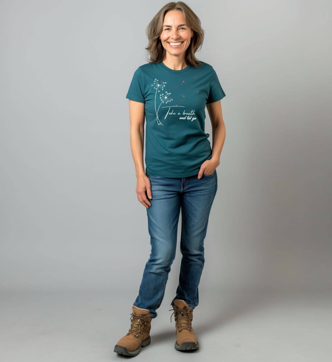 Take a breath | Damen Premium Organic T-Shirt von Rad&Rucksack - weitere Modelansicht 2