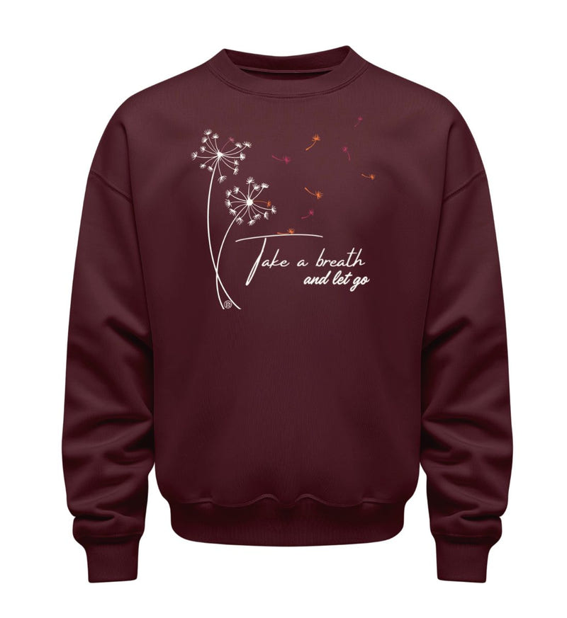 Take A Breath Pullover in Weinrot (Burgundy) – Produktbild (350 g/m² Bio-Baumwolle) von Rad&Rucksack