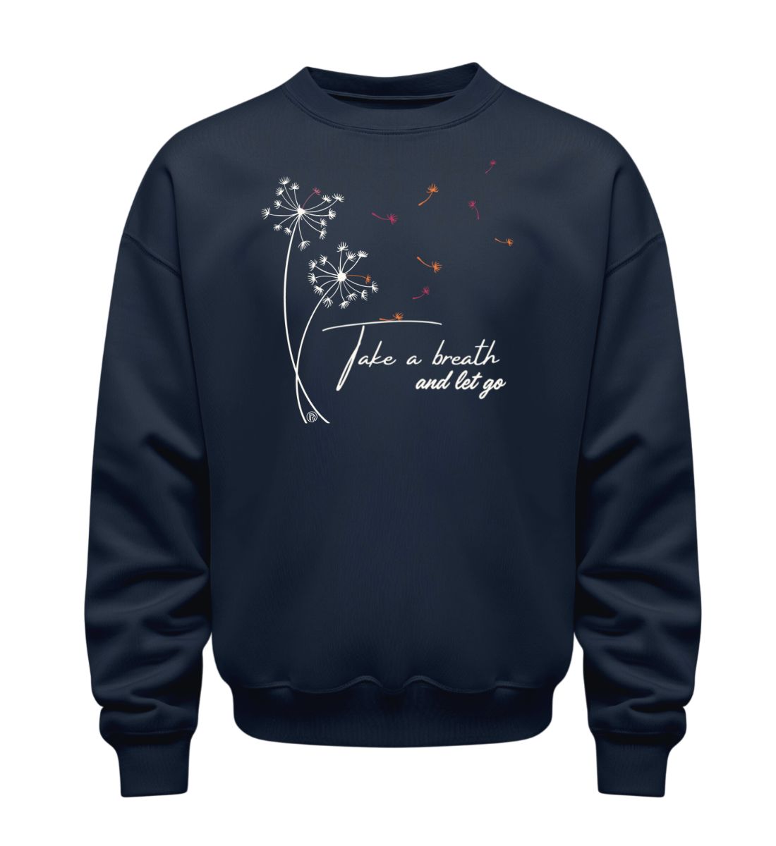 Take a breath | Unisex Organic Pullover in French Navy von Rad&Rucksack