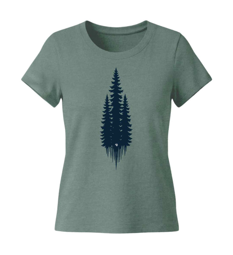 Tannen | Damen Premium Organic T-Shirt (Fitted) in Green Bay von Rad&Rucksack