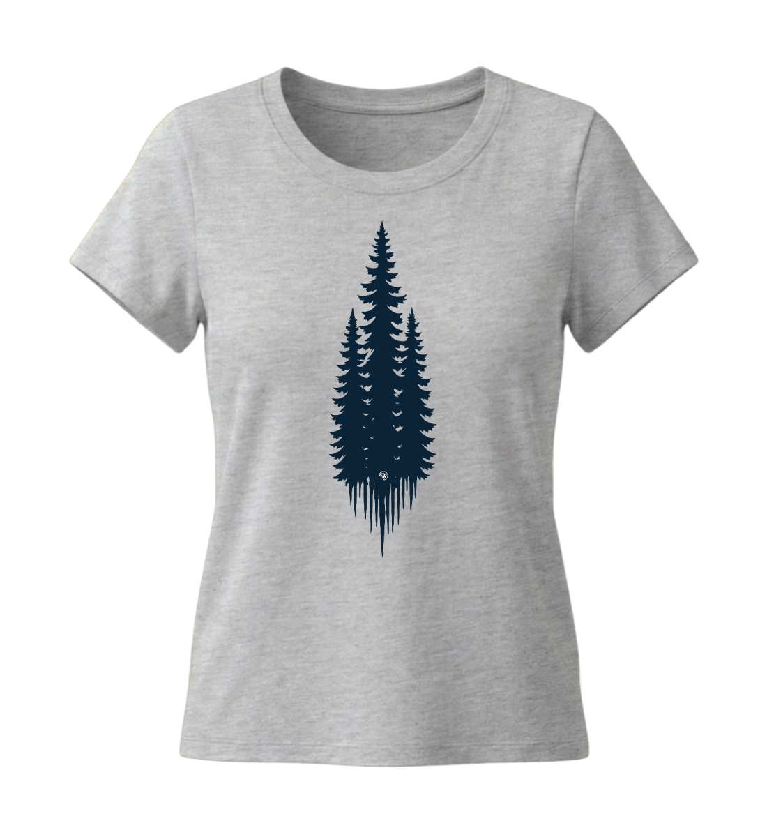 Tannen | Damen Premium Organic T-Shirt (Fitted) in Heather Grey von Rad&Rucksack