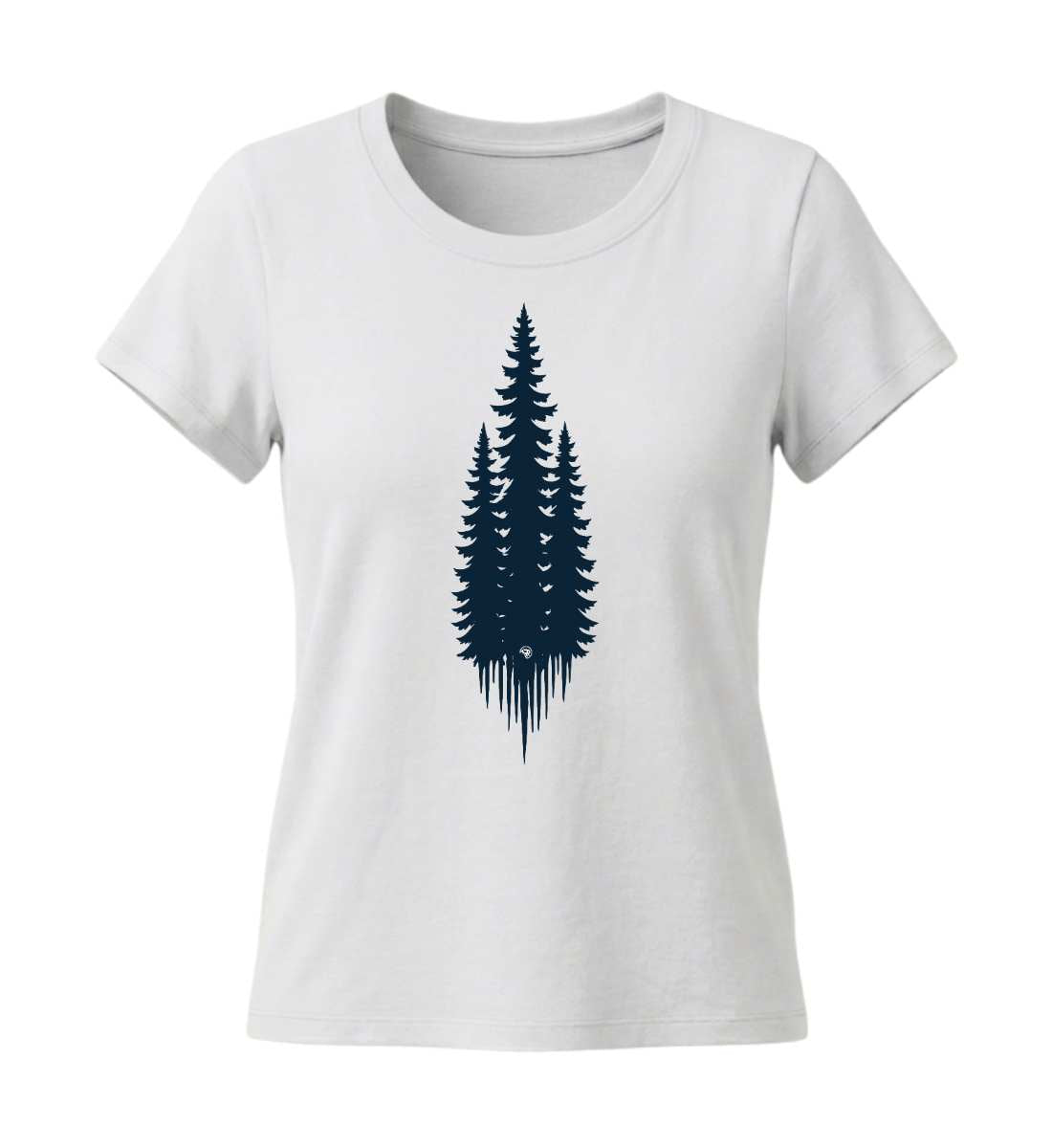 Tannen | Damen Premium Organic T-Shirt (Fitted) in White von Rad&Rucksack
