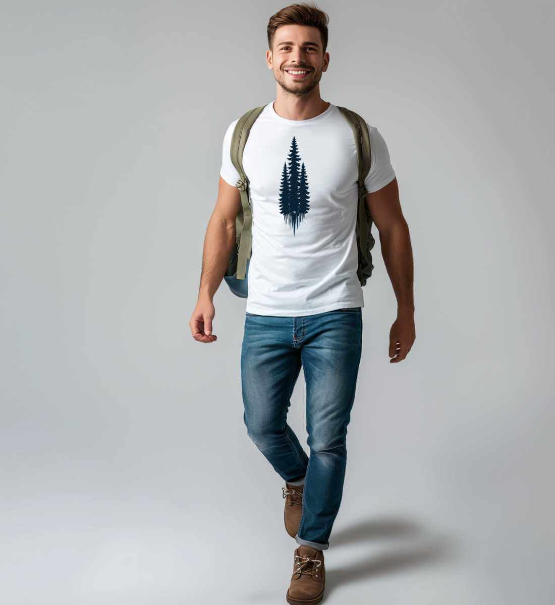 Tannen | Herren Premium Organic T-Shirt von Rad&Rucksack - weitere Modelansicht 2