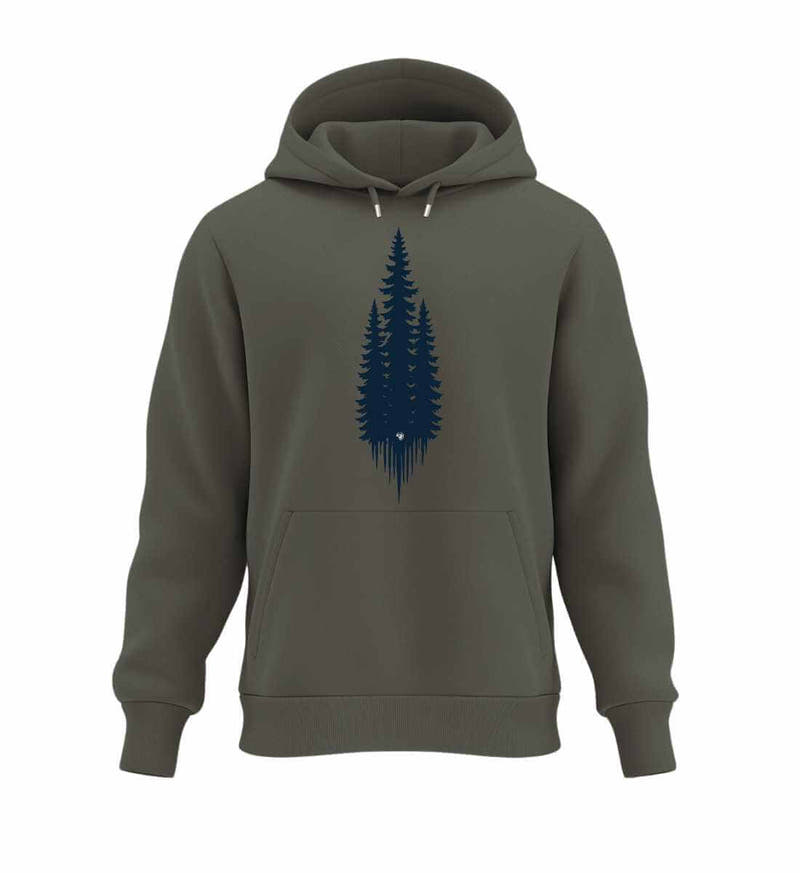 Tannen | Unisex Organic Hoodie in Khaki von Rad&Rucksack