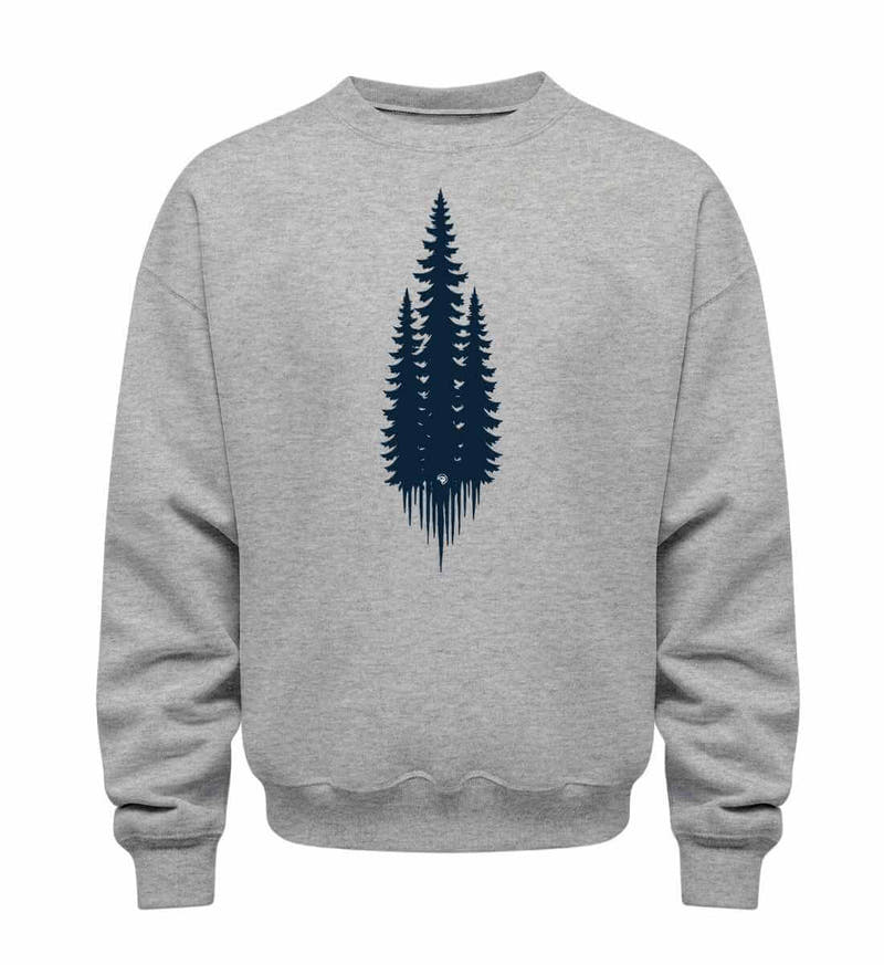 Tannen | Unisex Organic Pullover in Heather Grey von Rad&Rucksack