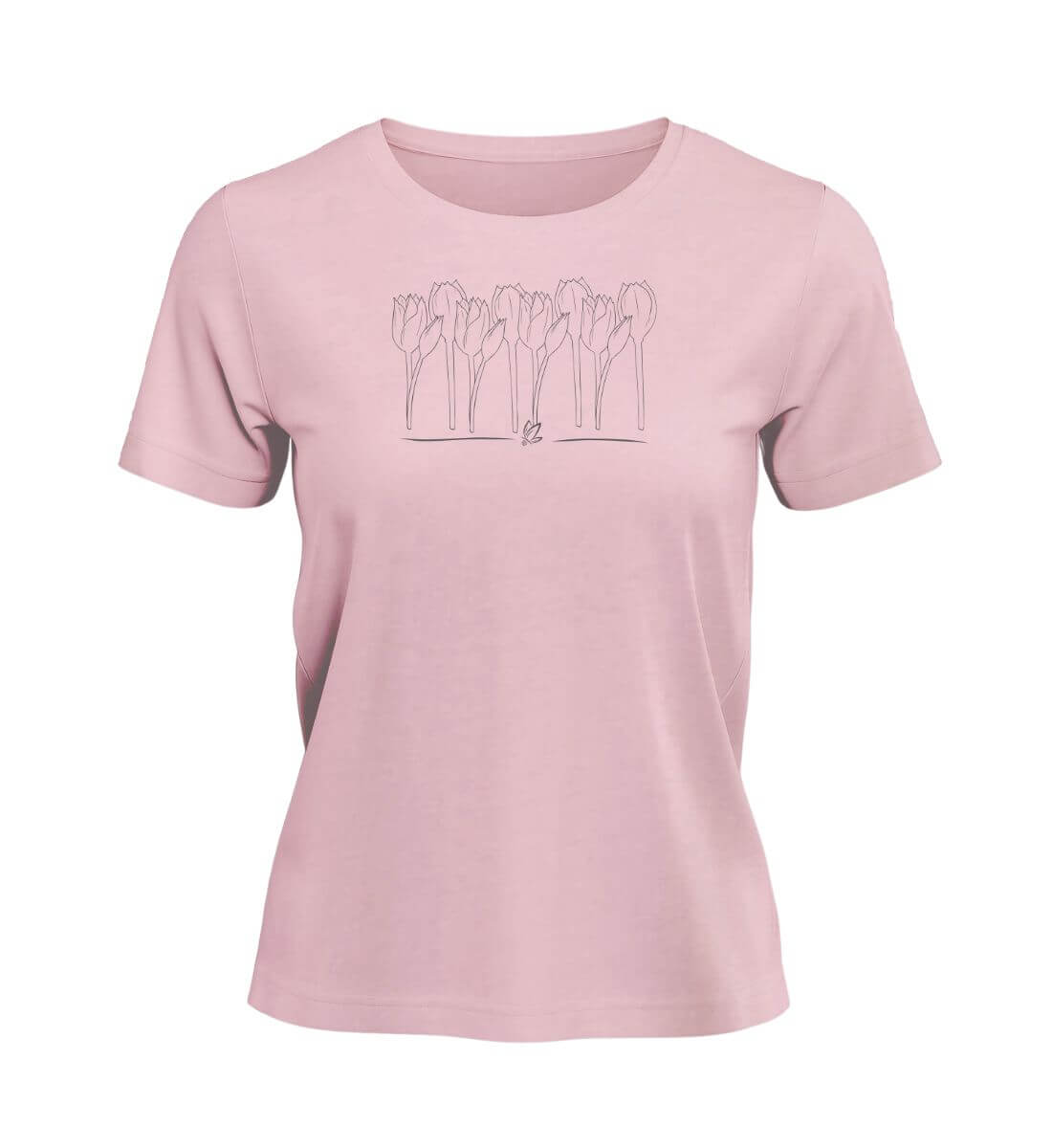 Tulpen | Damen Premium Organic T-Shirt in Cotton Pink von Rad&Rucksack