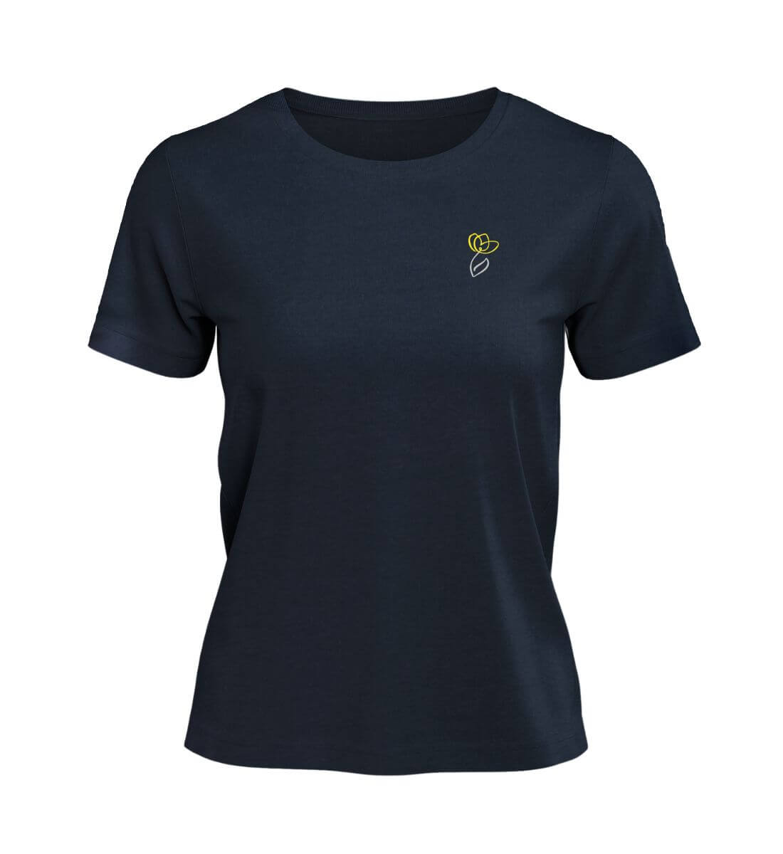 Tulpen Stick | Damen Premium Organic T-Shirt in French Navy von Rad&Rucksack