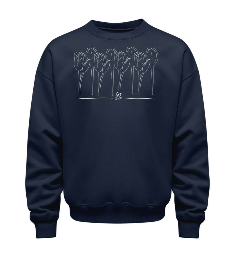 Tulpen Pullover in Dunkelblau (French Navy) – Produktbild (350 g/m² Bio-Baumwolle) von Rad&Rucksack