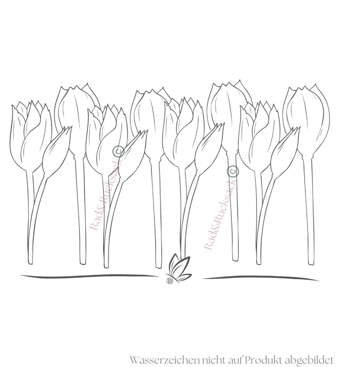 Tulpen | Unisex Organic Pullover von Rad&Rucksack - Detailansicht