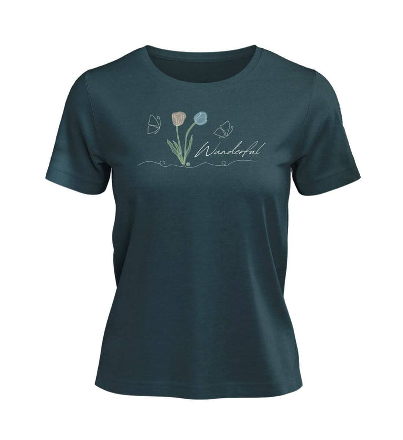 Tulpen Wanderful | Damen Premium Organic T-Shirt in Stargazer von Rad&Rucksack