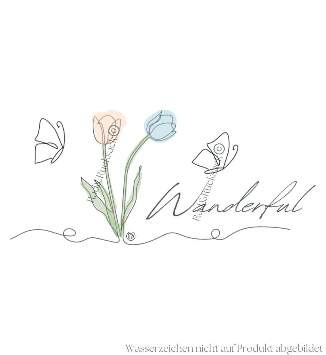 Tulpen Wanderful | Damen Premium Organic T-Shirt von Rad&Rucksack - Detailansicht