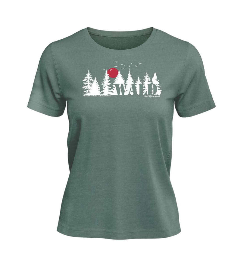 Wäldern | Damen Premium Organic T-Shirt in Green Bay von Rad&Rucksack