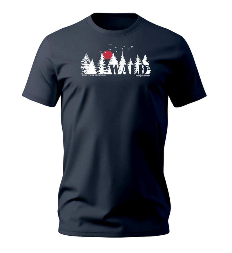 Wäldern | Herren Premium Organic T-Shirt in French Navy von Rad&Rucksack