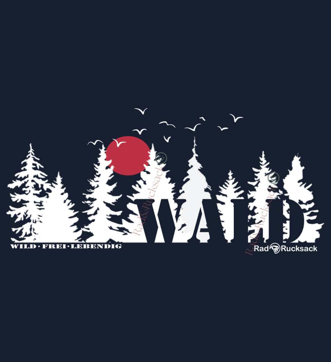 Wäldern | Herren V-Neck Premium Organic T-Shirt von Rad&Rucksack - weitere Modelansicht 2