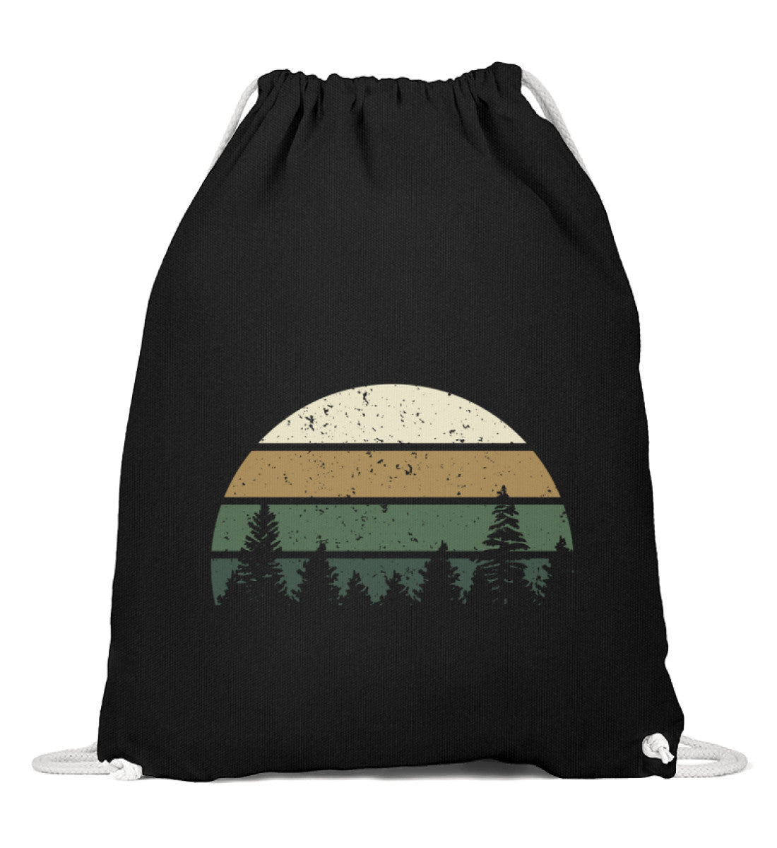 Wald | Baumwoll Gymsac in Schwarz von Rad&Rucksack