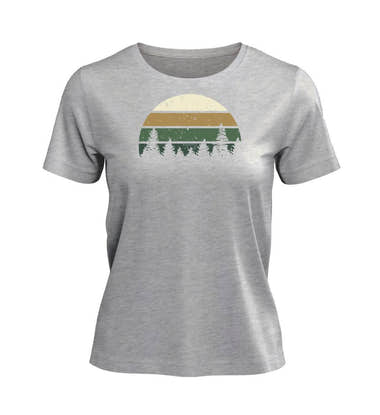 Wald Bio T-Shirt Damen in Grau-Melange (Heather Grey) – Produktbild (100% Bio-Baumwolle) von Rad&Rucksack