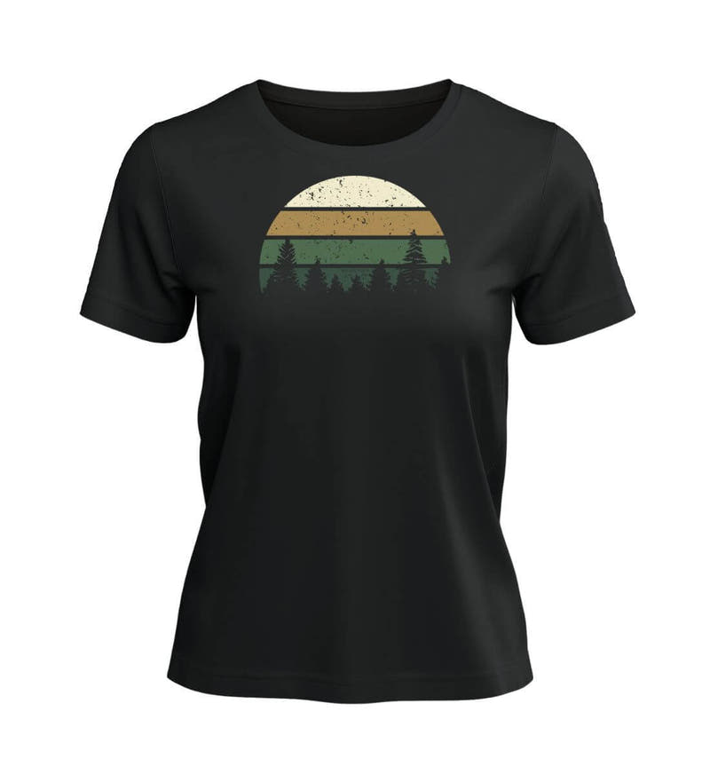 Wald | Damen Premium Organic T-Shirt in Schwarz von Rad&Rucksack