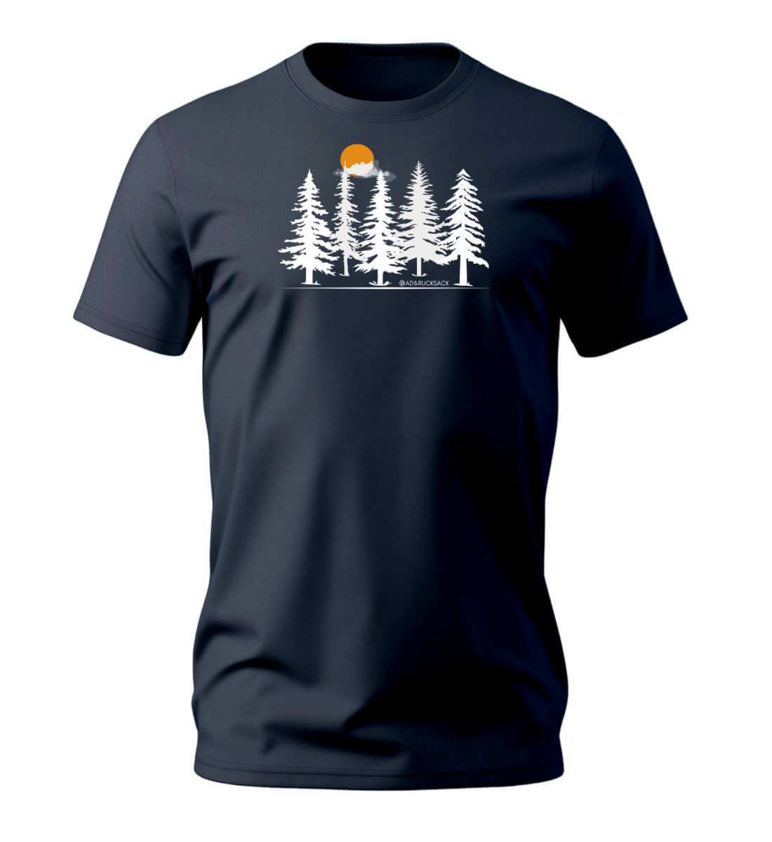 Wald Forest | Herren Premium Organic T-Shirt in French Navy von Rad&Rucksack