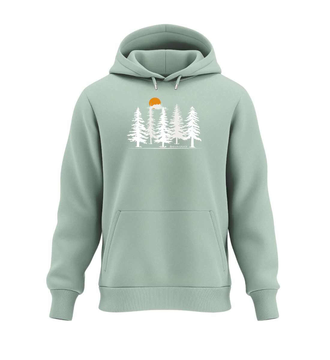 Wald Forest | Unisex Organic Hoodie in Aloe von Rad&Rucksack