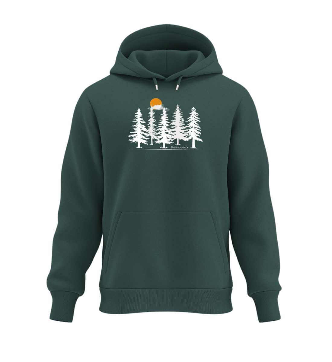 Wald Forest | Unisex Organic Hoodie in Glazed Green von Rad&Rucksack