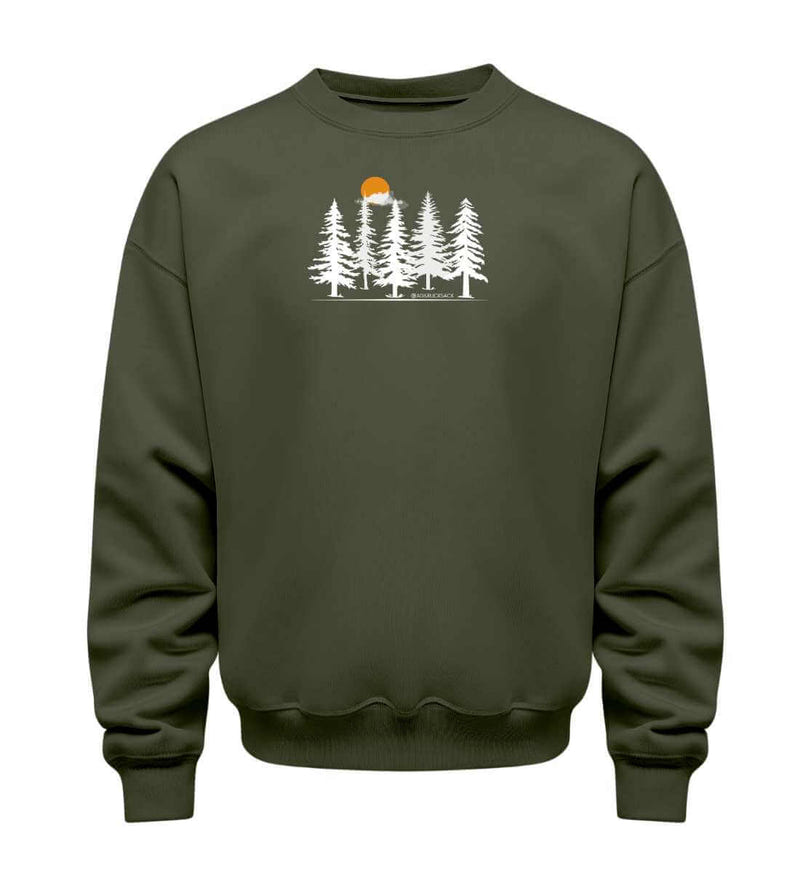 Wald Forest Pullover in Olivgrün (Khaki) – Produktbild (350 g/m² Bio-Baumwolle) von Rad&Rucksack