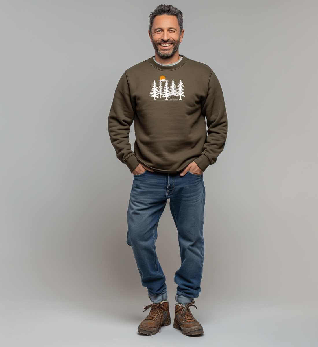 Wald Forest | Unisex Organic Pullover von Rad&Rucksack - weitere Modelansicht 2