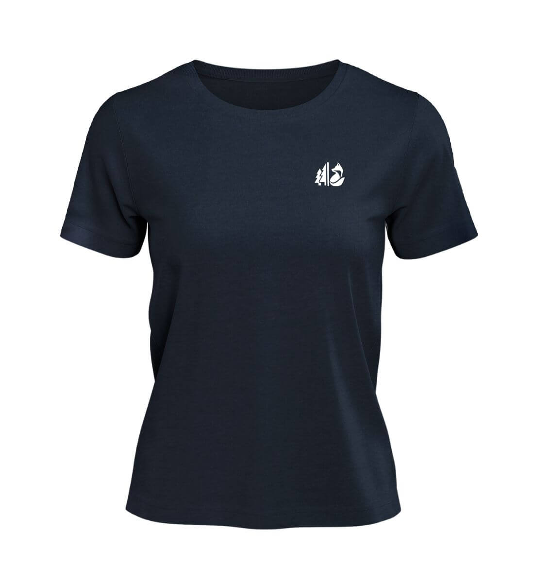 Wald Fuchs | Damen Premium Organic T-Shirt in French Navy von Rad&Rucksack