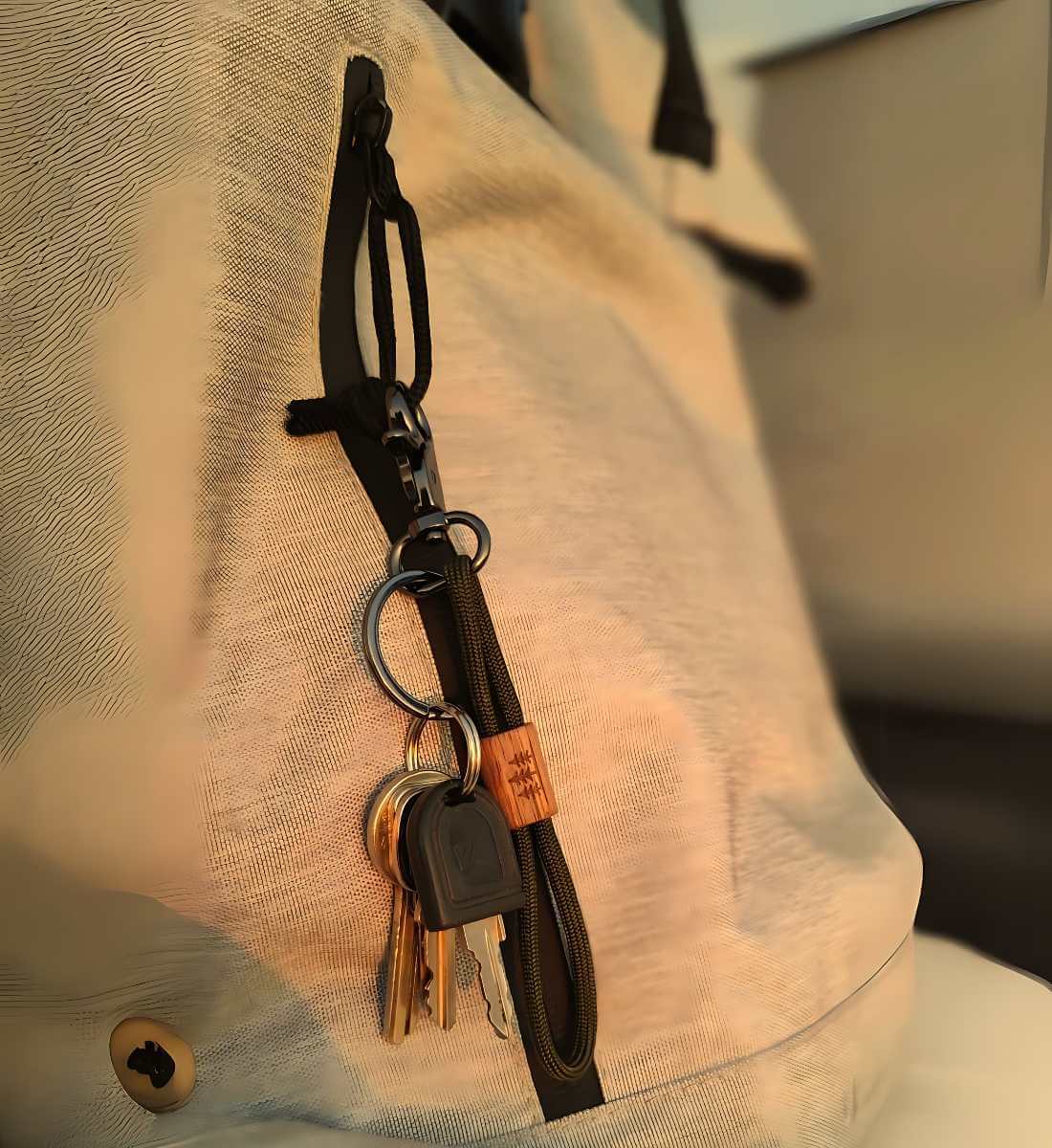 Wald | Nussholz Paracord Schlüsselanhänger von Rad&Rucksack - weitere Modelansicht 2