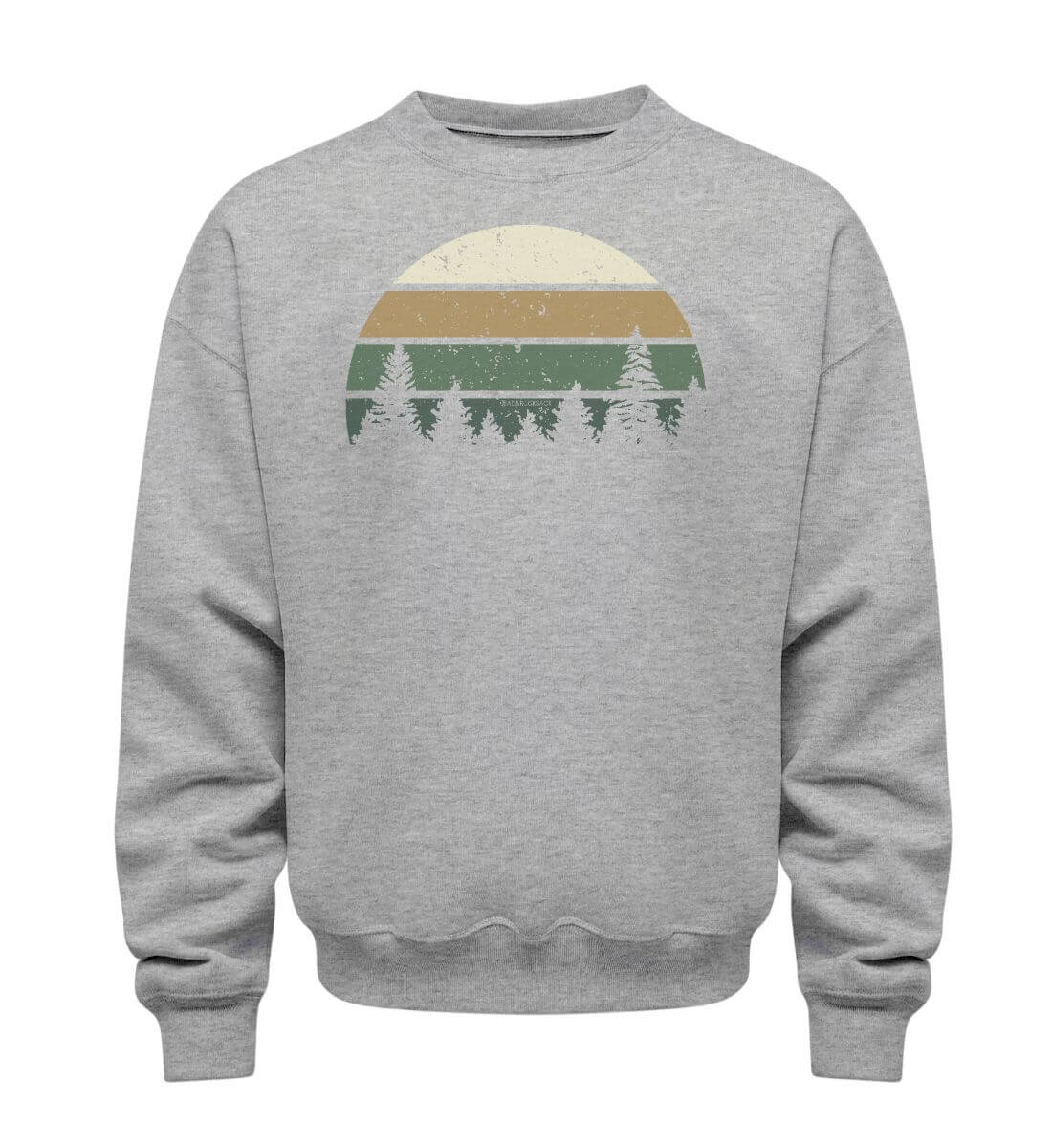 Wald | Unisex Organic Pullover in Heather Grey von Rad&Rucksack