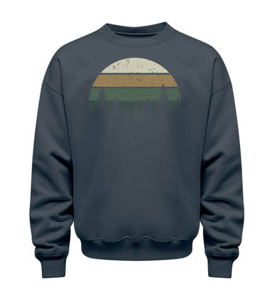 Bio Sweatshirt 350g Wald in Blaugrau (India Ink Grey) – Produktbild (350 g/m² Bio-Baumwolle) von Rad&Rucksack
